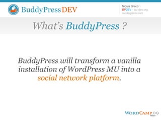 Introduction to BuddyPressDEV
