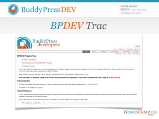 Introduction to BuddyPressDEV