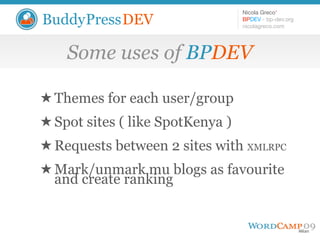 Introduction to BuddyPressDEV