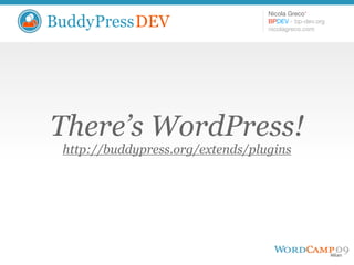 Introduction to BuddyPressDEV