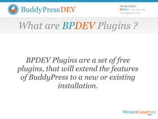 Introduction to BuddyPressDEV