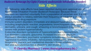 Budecort Rotacaps by Cipla (Generic Budesonide Inhalation Powder) | PDF