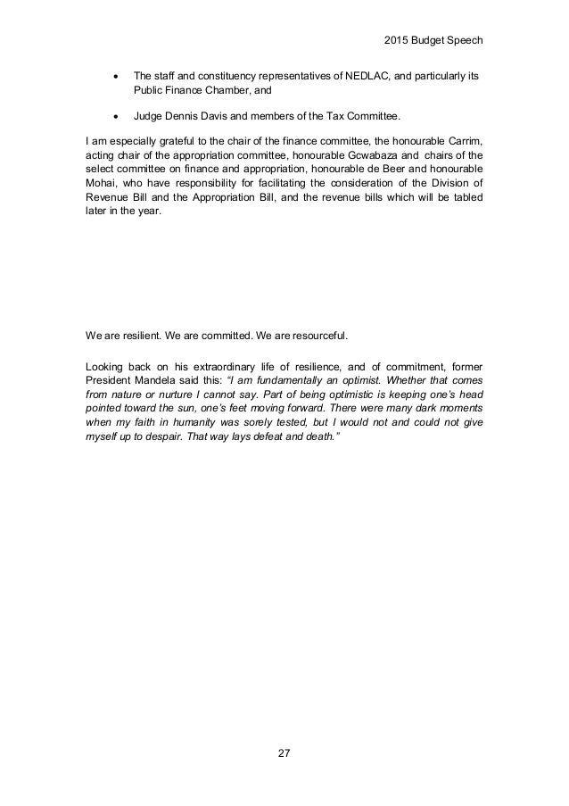 Budget Speech 2016