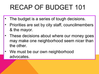 Budget 102 powerpoint: A Guide to San Diego's Capital Improvement ...