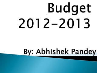 Budget2012 2013