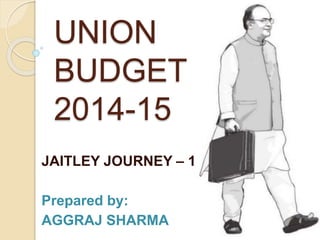 UNION
BUDGET
2014-15
JAITLEY JOURNEY – 1
Prepared by:
AGGRAJ SHARMA
 