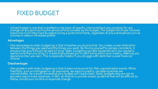 budgetary expenses