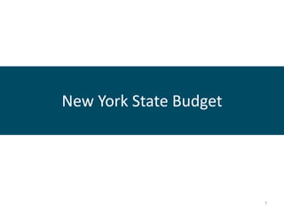 New York State Budget
7
 