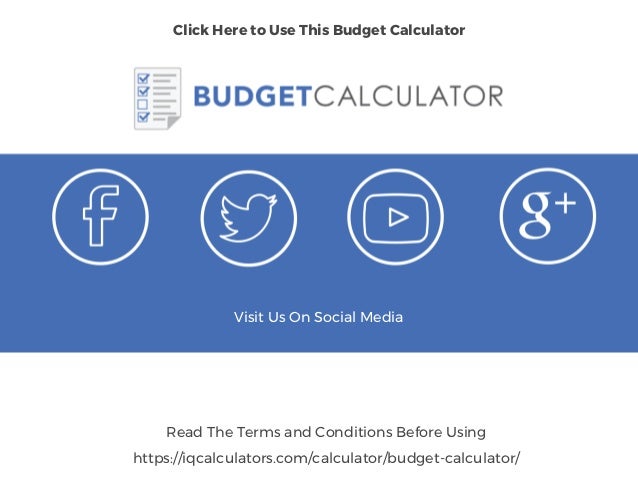 monthly budget calculator online budget calculator