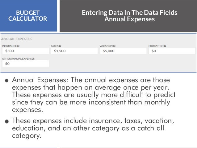 monthly budget calculator online