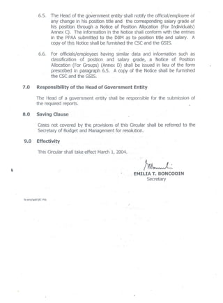 Budget circular 2004 3 | PDF