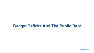 Budget Deficits And The Public Debt
SlideMake.com
 
