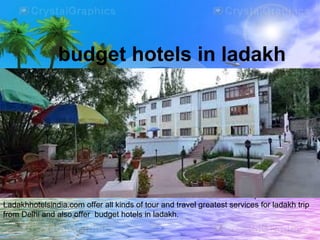 budget hotels in ladakh

Ladakhhotelsindia.com is one of the tour and travel most excellent companies.
Ladakhhotelsindia.com offer all kinds of tour and travel greatest services for ladakh trip
from Delhi and also offer budget hotels in ladakh.

 