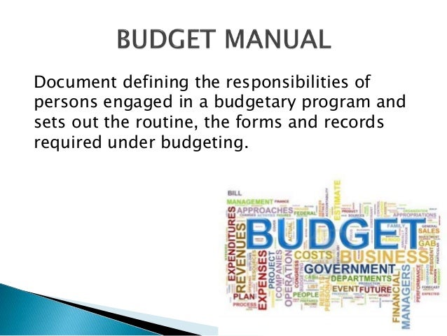 budgeting document