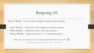Budgeting | PPTX