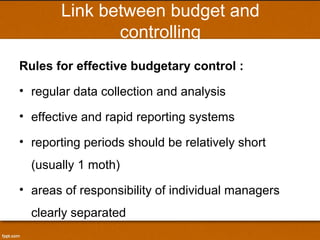 Budgeting and controlling | PPT