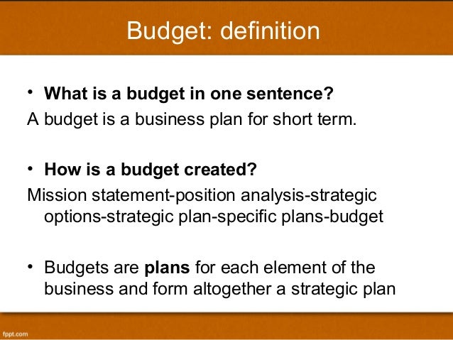 budget definition