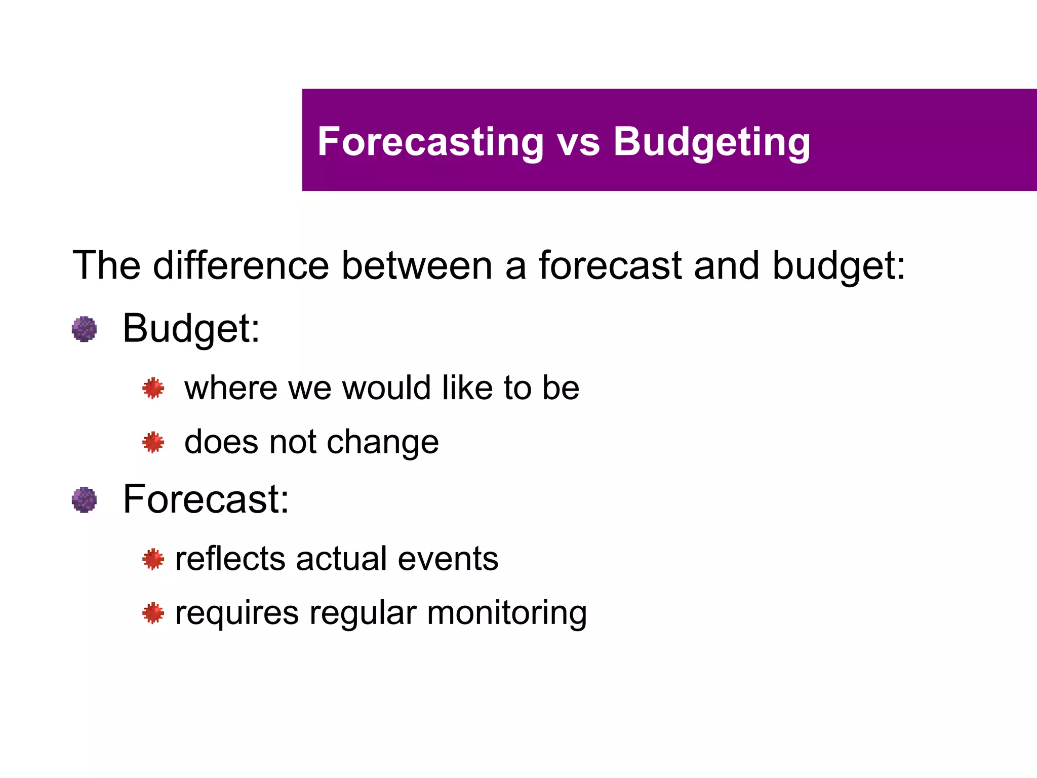 UNCLASSIFIED
UNCLASSIFIED
Profit and Loss Budget
Important tool for your business
Summary of expected income and expenses
Timeline usually one year
Monitor results regularly
 