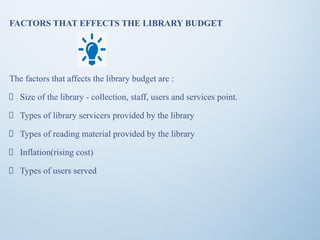 Library Budget Shortage Comprehensive Seminar on Budgeting Methods and Techniques for Library ...