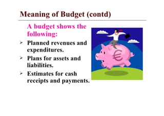 Budgeting planning control
