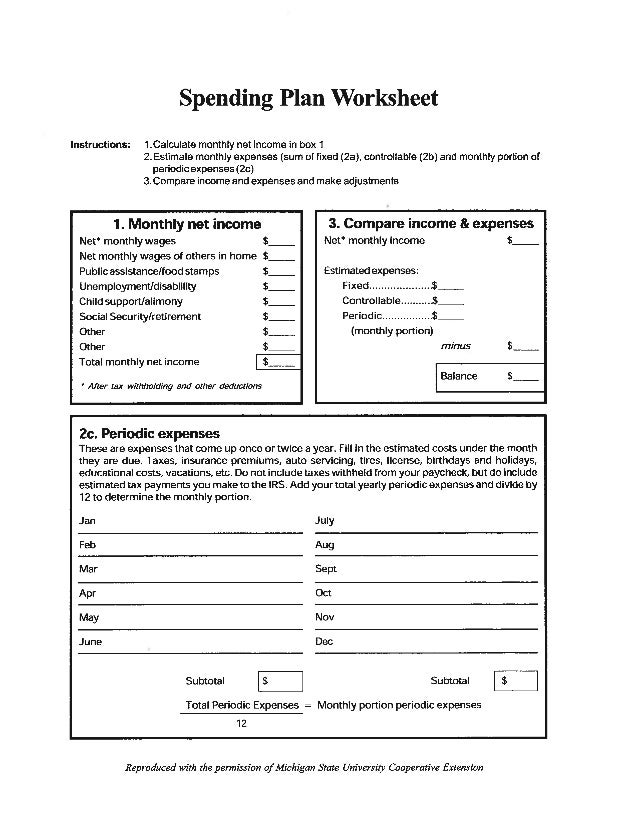 monthly budget estimator