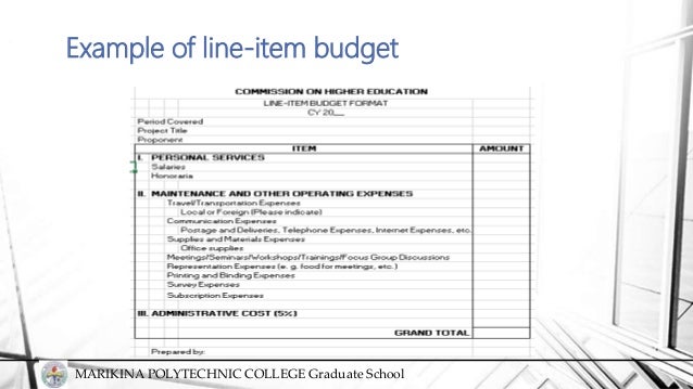 Budgeting System Line Item Lump Sum And Ppbs