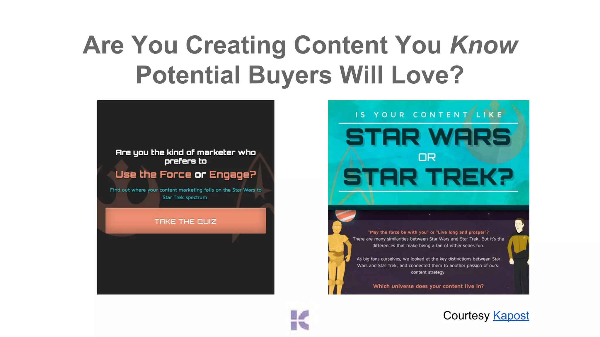Are You Creating Content You Know 
Potential Buyers Will Love? 
Courtesy Kapost 
 