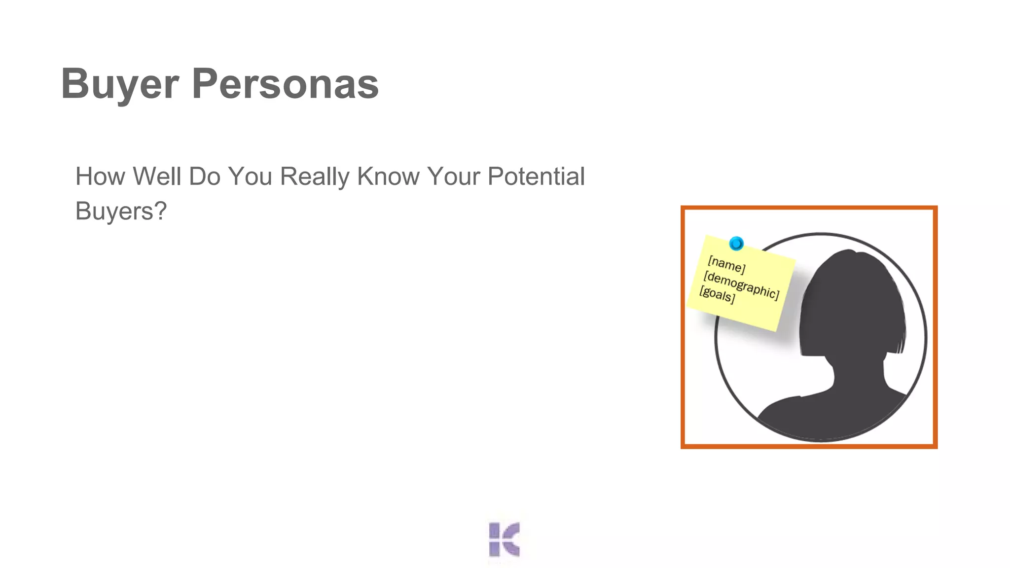 Buyer Personas 
How Well Do You Really Know Your Potential 
Buyers? 
 