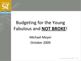Budgeting Workshop Power Point Michael Meyer Ms&amp;T Rev. 1