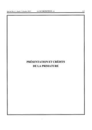 Budget de l'exercice 2015-2016 (HAITI)