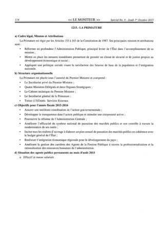 Budget de l'exercice 2015-2016 (HAITI)