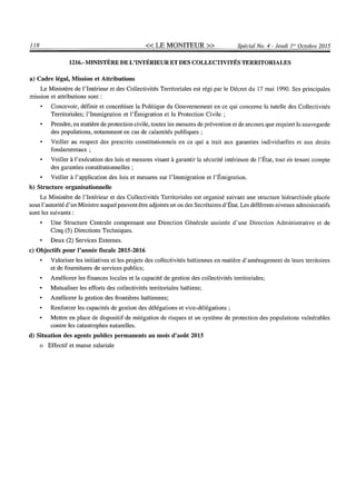 Budget de l'exercice 2015-2016 (HAITI)