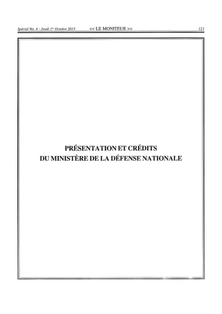 Budget de l'exercice 2015-2016 (HAITI)