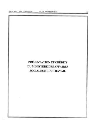 Budget de l'exercice 2015-2016 (HAITI)