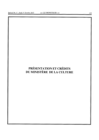 Budget de l'exercice 2015-2016 (HAITI)