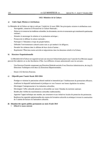 Budget de l'exercice 2015-2016 (HAITI)