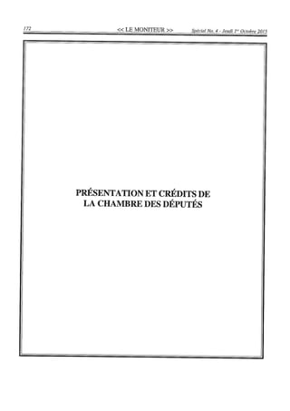 Budget de l'exercice 2015-2016 (HAITI)