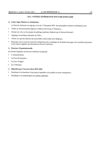 Budget de l'exercice 2015-2016 (HAITI)