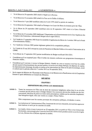 Budget de l'exercice 2015-2016 (HAITI)