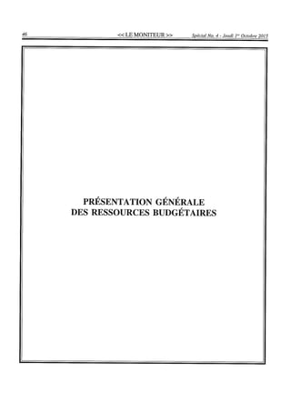 Budget de l'exercice 2015-2016 (HAITI)