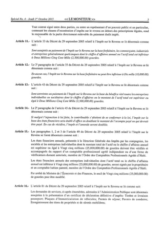 Budget de l'exercice 2015-2016 (HAITI)