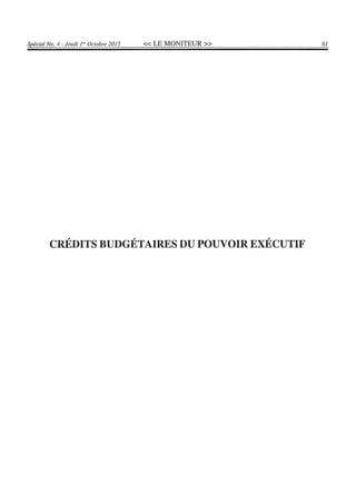 Budget de l'exercice 2015-2016 (HAITI)