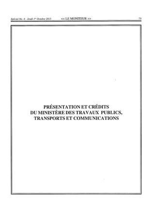 Budget de l'exercice 2015-2016 (HAITI)