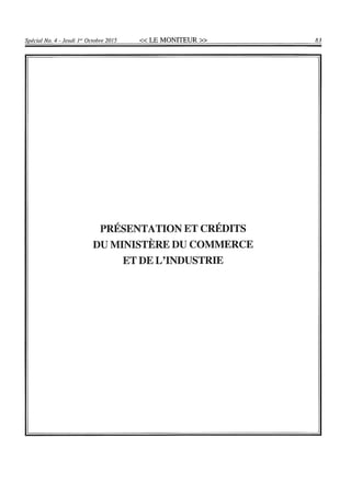 Budget de l'exercice 2015-2016 (HAITI)