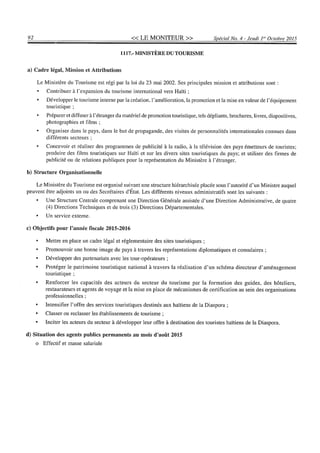 Budget de l'exercice 2015-2016 (HAITI)