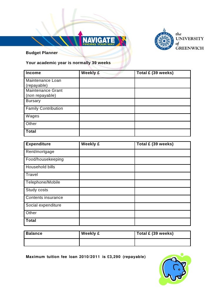 budget planner expenditure planner
