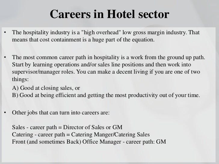 careers in hospitality