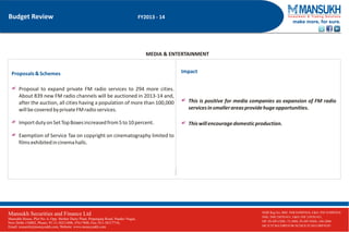 Budget review 2013 14