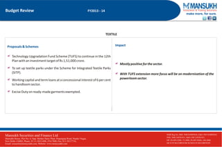 Budget review 2013 14