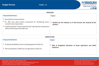Budget review 2013 14